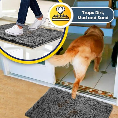 Muddy Mat® AS-SEEN-ON-TV Highly Absorbent Microfiber Door Mat and Pet Rug 60"X48"