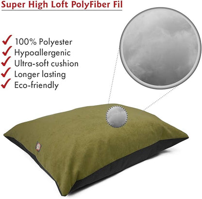 Majestic Pet Rectangle Large Dog Bed Washable – Non Slip Comfy Pet Bed – Dog Crate Bed Super Value Pillow Dog Bed – Dog Kennel Bed for Sleeping 46 x 35 Inch