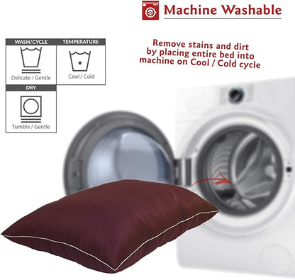 Majestic Pet Rectangle Medium Dog Bed Washable – Non Slip Comfy Pet Bed – Dog Crate Bed Super Value Pillow Dog Bed – Dog Kennel Bed for Sleeping 35 x 28 Inch