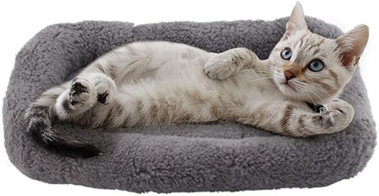 PETLESO Small Cat Bed Plush Cat Cushion 15" x 10"