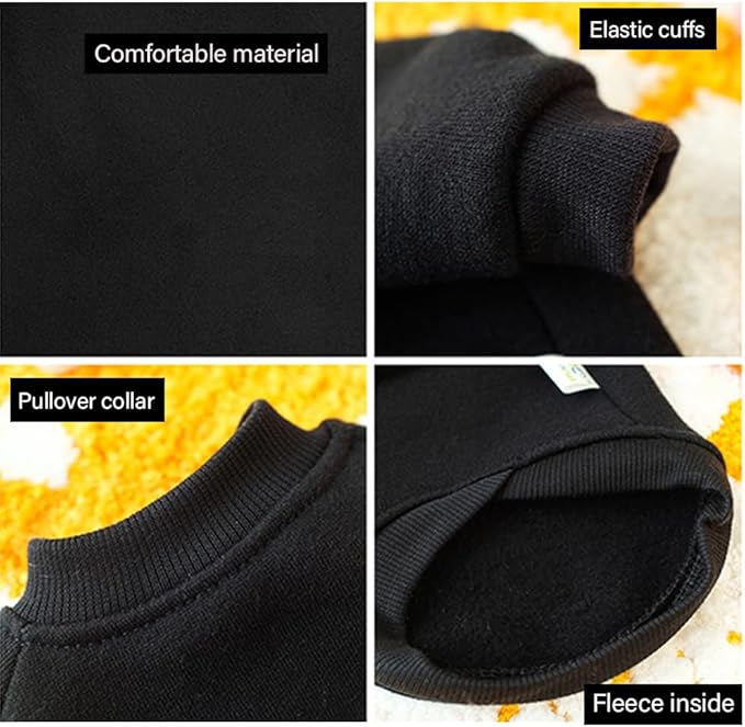 ANIAC Fall Dog Sweater for Medium Dog Girl Boy 44-55 LB (5XL, Black)…