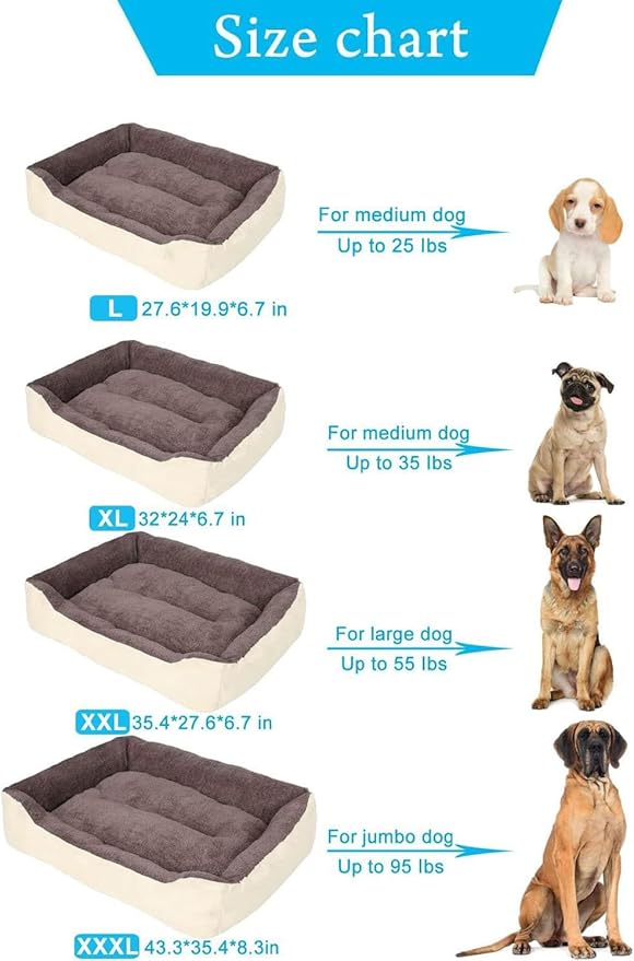 PUPPBUDD Dog Beds for Medium Dogs