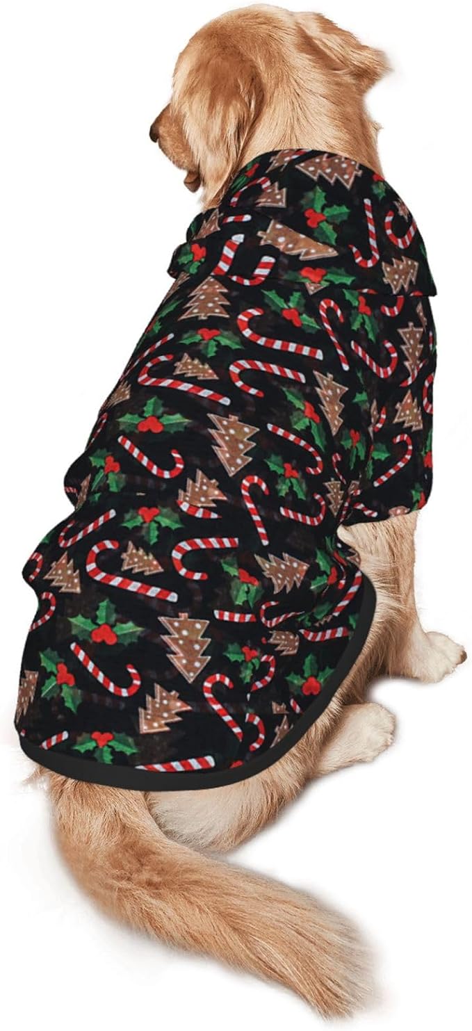 Christmas Tree Black Dog Hoodie Cute Cow Black