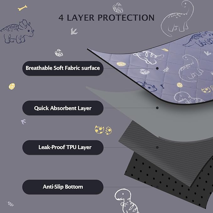 IEUUMLER Washable Pee Pads for Dogs 1 Pack EU007 (Gray 63"X63"-1pcs)