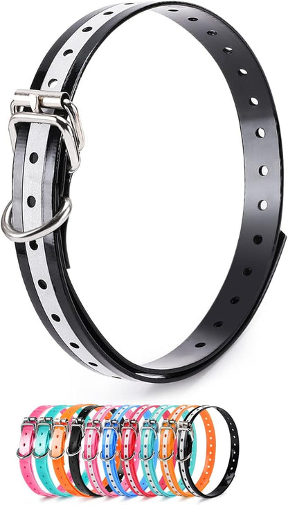 Replacement Collar Strap 3/4',Reflective,Adjustable,Metal Buckled,Waterproof
