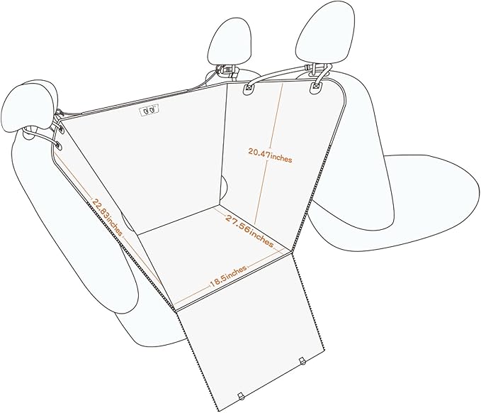 njnj Dog Car Seat Cover for Back Seat