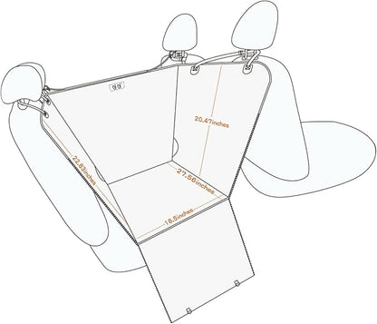 njnj Dog Car Seat Cover for Back Seat