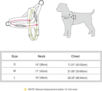 Didog No Pull Dog Harness with Breathable Mesh Padded, Full Reflective & Quick Fit Adjustable Vest Harness, Easy for Training Walking for Small & Medium and Large Dogs (Blue, S)