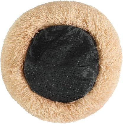 otoez Round Donut Dog Bed for Small Dogs (23.6", Oatmeal)