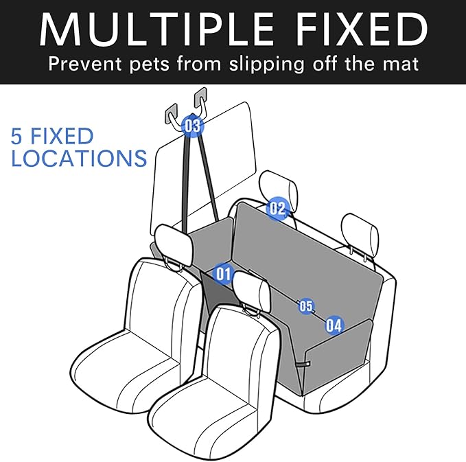 Dog Car Seat Cover for Back Seat