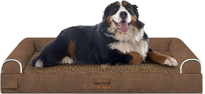 Large Dog Bed Orthopedic Washable: Jumbo Dog Bed Bolster Extra Large Dogs Egg Crate Foam Sofa Couch Waterproof Removable Cover