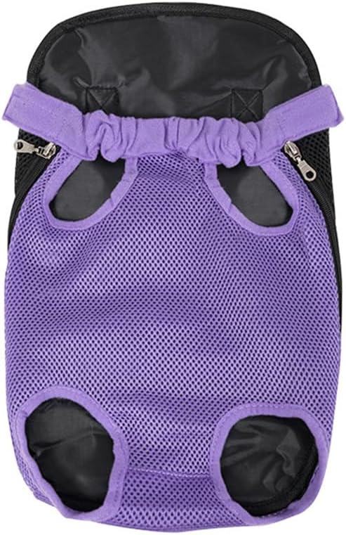 Leconpet Pet Carrier Backpack, Legs Out Adjustable Pet Front Cat Dog Carrier Backpack, Easy-Fit Dog Travel Backpack Carrier for Hiking Camping for Small Medium Puppies Cats (M, Purple)