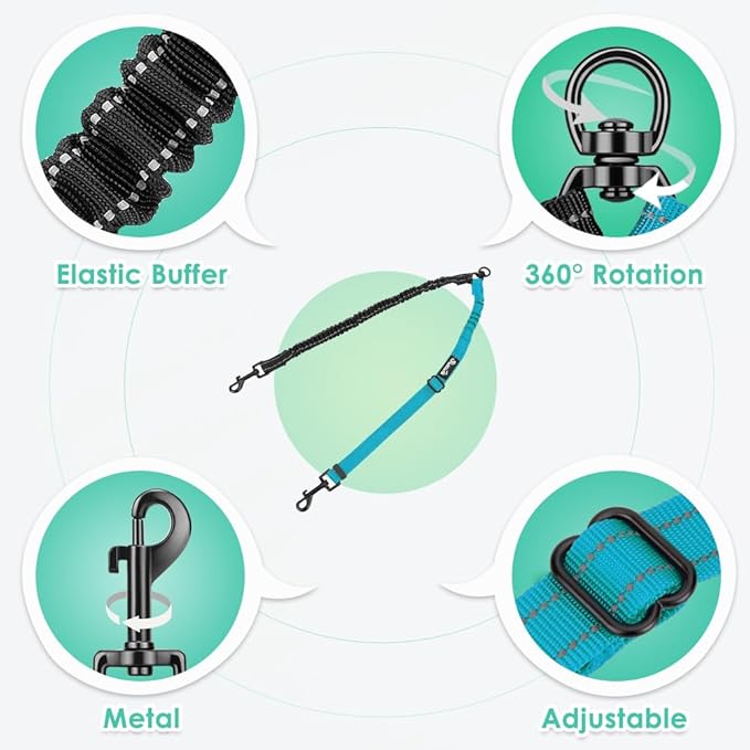 Two Dog Lead 2 in 1 Upgraded