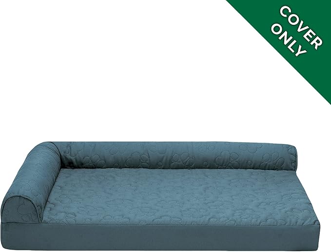 Furhaven Replacement Dog Bed Cover Pinsonic Quilted Paw L Shaped Chaise