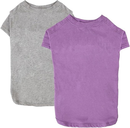 Dog Shirts 2pcs Blank Shirts Soft for Small Medium Large Dogs and Cat Soft and Breathable Apparel Shirts