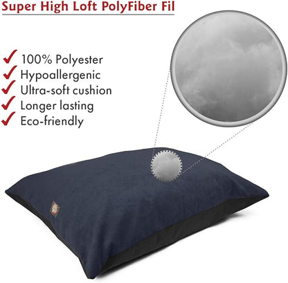 Majestic Pet Rectangle Large Dog Bed Washable – Non Slip Comfy Pet Bed – Dog Crate Bed Super Value Pillow Dog Bed – Dog Kennel Bed for Sleeping 46 x 35 Inch