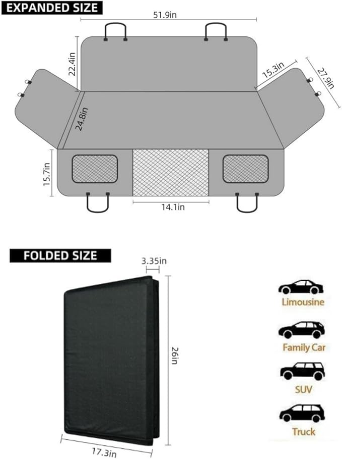 Back Seat Extender 330lbs, Camping