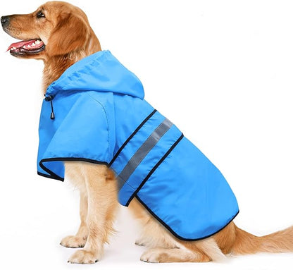Candofly Dog Raincoat Hooded Poncho
