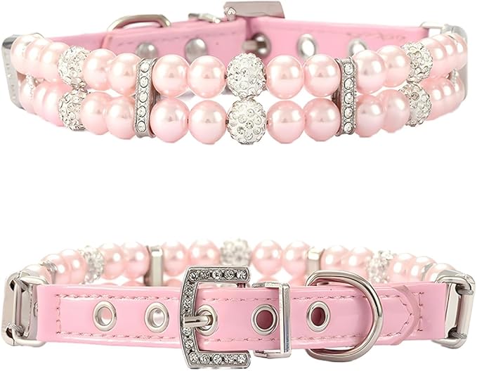Pink Pearl XS Dog Collars