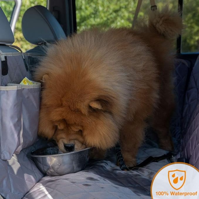 iBuddy Waterproof Dog Seat Cover for Back Seat with Mesh Window