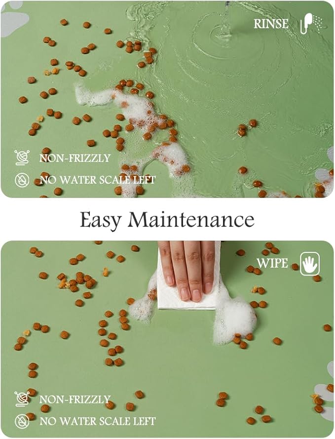 Pet Feeding Mat-Absorbent Dog Mat for Food and