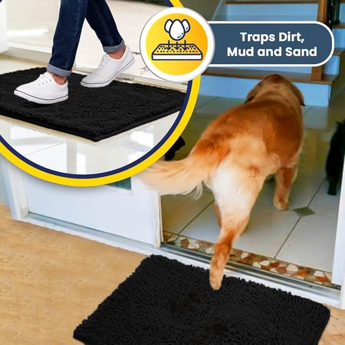 Muddy Mat® AS-SEEN-ON-TV Highly Absorbent Microfiber Door Mat and Pet Rug 28"X18"