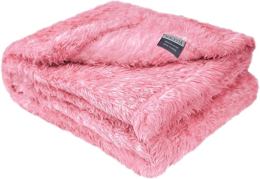 MACEVIA Fluffy Fleece Dog Blankets (24x29 Inch,
