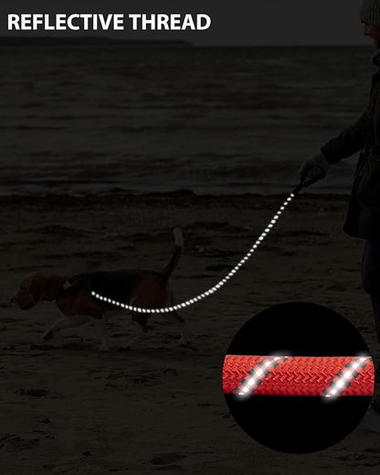 Dog Leash Heavy Duty 4/5/6FT Reflective 5'*1/2'', Red