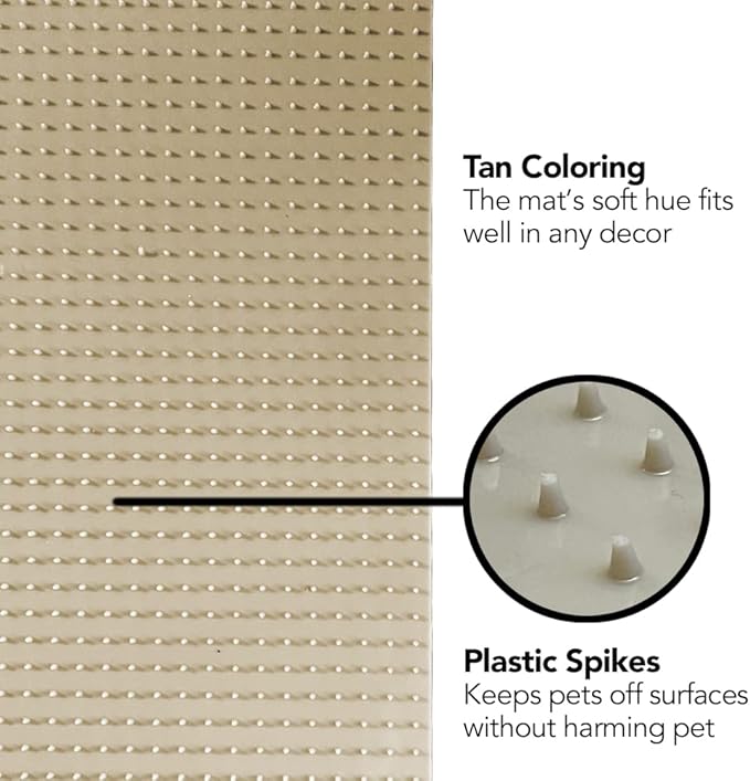 RESILIA Furniture Protector Pet Deterrent Tiles 21 Inches 19 Inches, 4 Pack