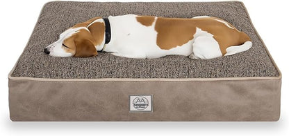 Memory Foam Dog Bed for Medium Dogs- Waterproof Dog Bed Mat with Removable Washable Cover