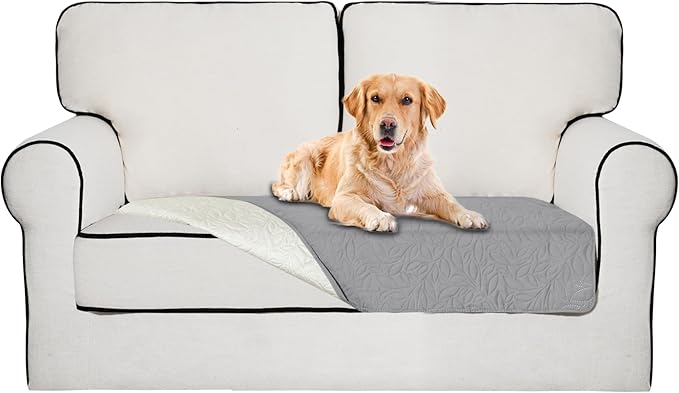 Easy-Going Waterproof Dog Bed Cover Reversible Leak Proof Pet Blanket Replacement Mat for Furniture Washable Couch Cover Sofa Cover for Dogs Cat(30x53 Inch