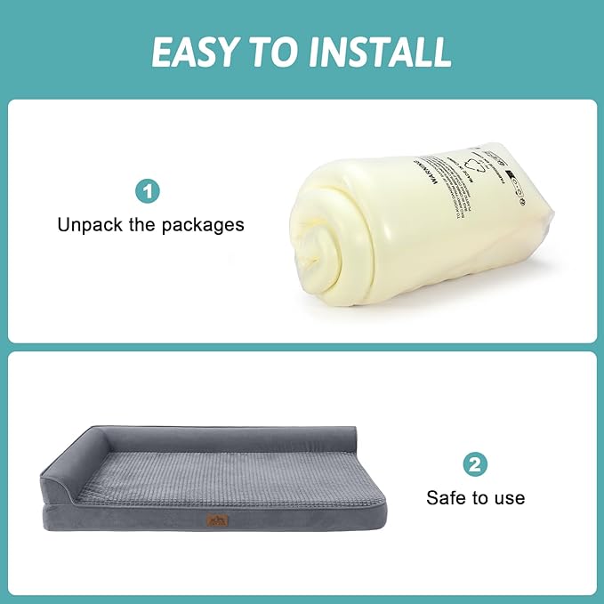 Orthopedic Dog Beds for X-Large Dogs (XL,48" L 32" W 7.5" Th)