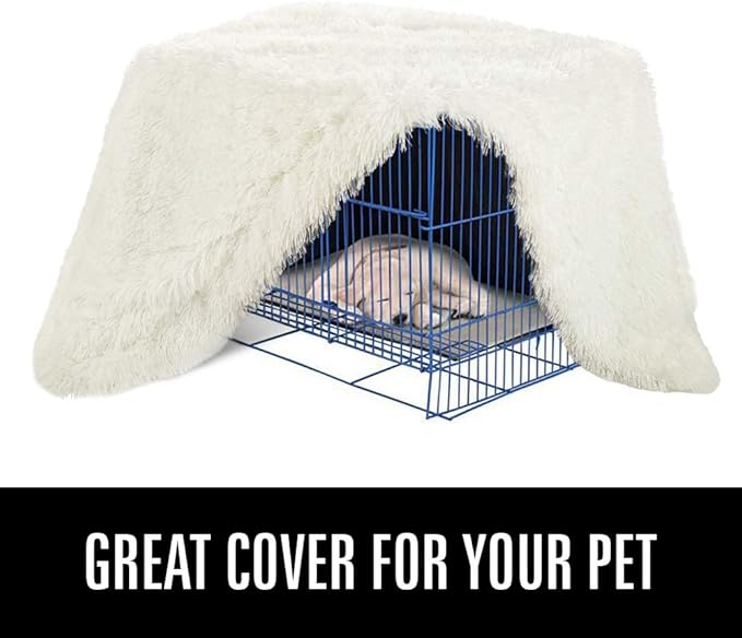 LOCHAS Luxury Fluffy Dog Blanket 30''x40'' Cream