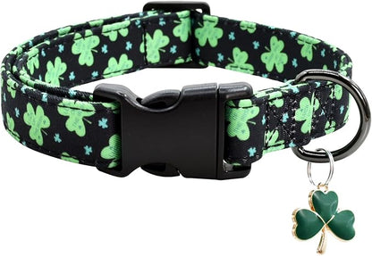 Clover Patterns Dog Collar with Accessories