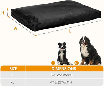 POMER Dog Bed Cover,36 inch Waterproof Bed Covers for Dog/Cat Replacement Washable Chew Proof Pet Bed Covers for Pet Mat Bed with Zipper - 36" Lx27 Wx3 H