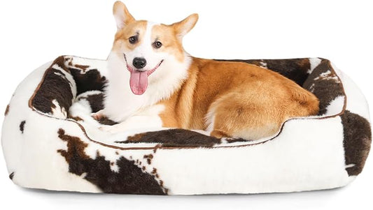 Faux Fur Dog Beds for Extra Large Dogs print,36x27inches)