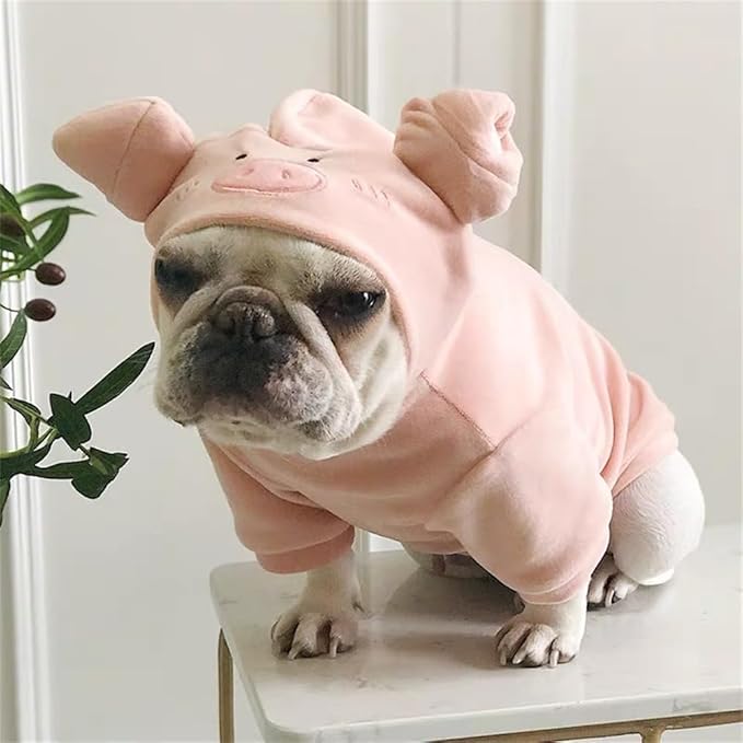 Dog Cats Pet Puppy Sweater Winter Sweatshirt Clothes Pig Piggie Hog Porcine Costumes for Christmas Holiday (Large)