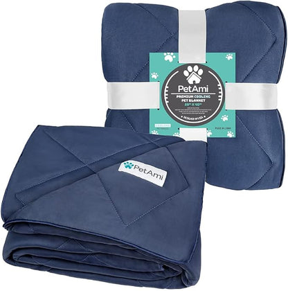 PetAmi Premium Cooling Dog Blanket 29x40, Navy
