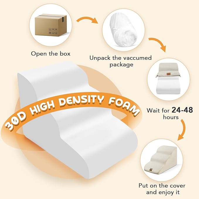 Mestuel Dog Stairs for Small Dogs 3-Tiers Dog