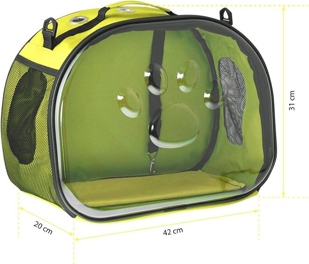 Pet Carrier Backpack, cat Carrier Bag, cat Dog Carrier Bag, Bird Carrier Bag, Backpack Carrier with Foldable Shoulder Strap, Designed for Cats and Puppies, Airline Approved, Travel, Hiking (Yellow)