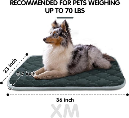 furrybaby Dog Bed Mat Flat Crate Mat with Anti-Slip Bottom Machine Washable Pet Kennel Pad for Dog Sleeping (XM 36x23''