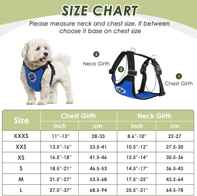 Lukovee Dog Seat Belt for Car, Adjustable Dog Car Harness for Large Medium Small Dogs, Soft Padded & Breathable Mesh Dog Seatbelt with Car Strap and Carabiner(Blue Double Clip,X-Small)