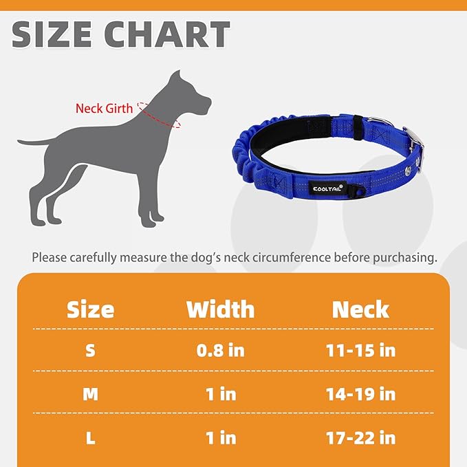 KOOLTAIL Tactical Dog Collar with Handle-Heavy Duty Dog Collar for Military Training