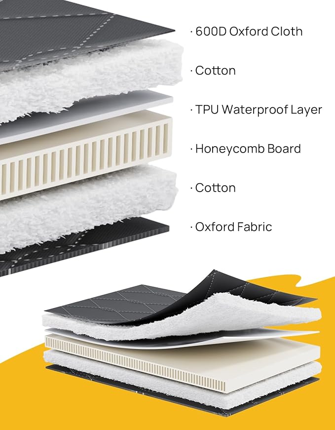 JOYTUTUS Back Seat Extender for Dogs with Hard Bottom