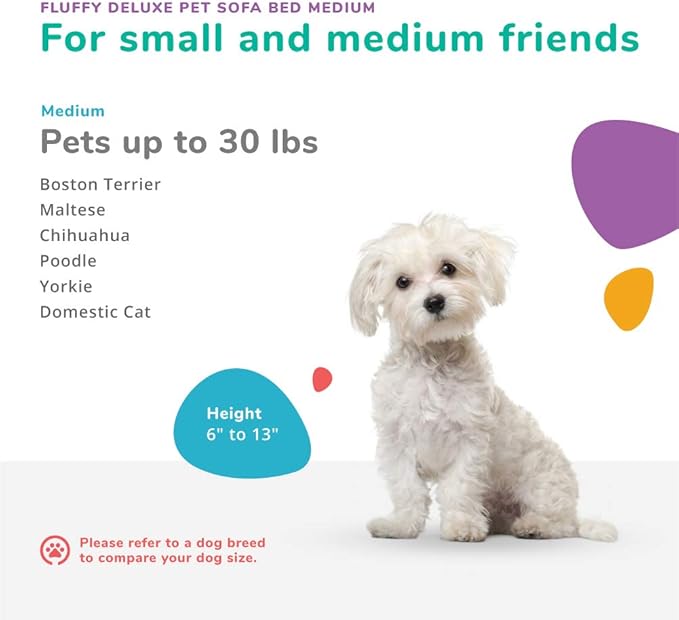 Keet Fluffy Deluxe Pet Bed 28.0" L 20.0" W 12.0" Th