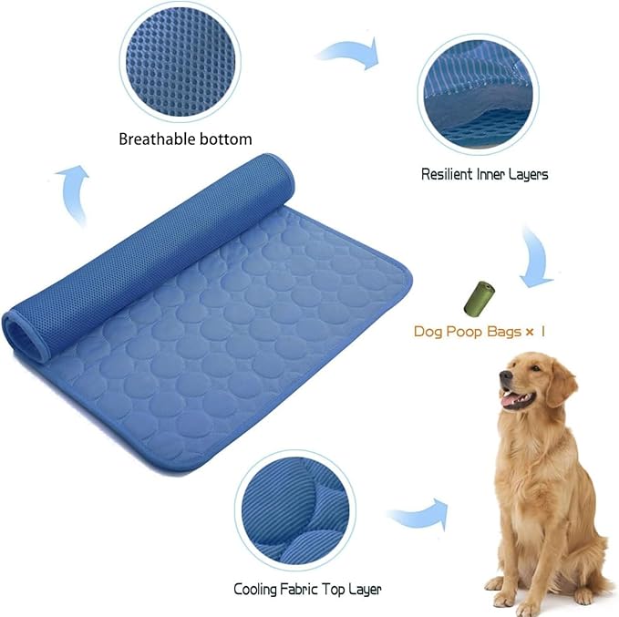 MICROCOSMOS Summer Cooling Mat & Sleeping Pad- Water Absorption Top 59" x 40")