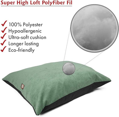 Majestic Pet Rectangle Large Dog Bed Washable – Non Slip Comfy Pet Bed – Dog Crate Bed Super Value Pillow Dog Bed – Dog Kennel Bed for Sleeping 46 x 35 Inch