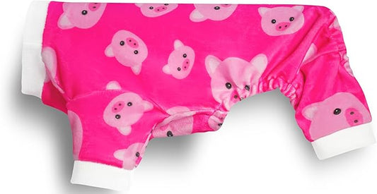 Paiaite Dog Pajamas Onesie: Comfortable Four-Legged Apparel for Small, Medium, & Large Dogs, Polyester Material for Comfort, Wrinkle Resistance, Moisture Wicking, and Stretchiness Pink Pig 3XL