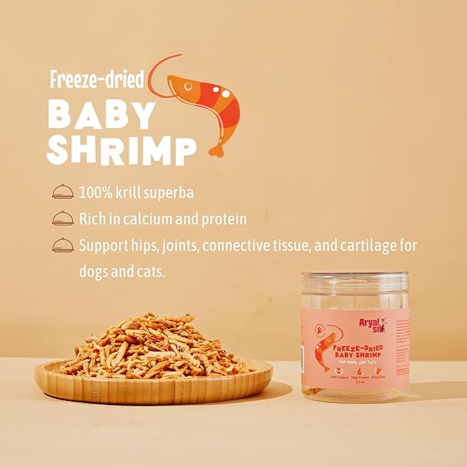 Freeze-Dried Single Ingredient Dog Treats (Baby Shrimp)