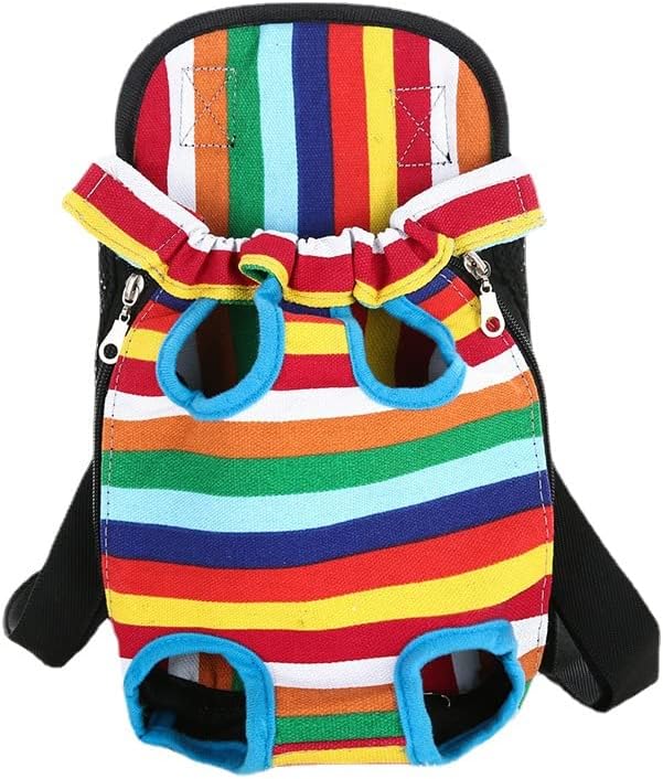 Pet Dog Puppy Cat Carrier Fashion Portable Canvas Double Shoulder Straps Front Chest Backpack Bag